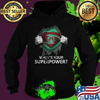 Blood insides superman starbucks coffee what's your superpower s Hoodie