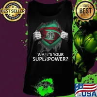 Blood insides superman starbucks coffee what's your superpower s Tank top