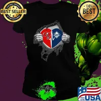 Blood insides tampa bay buccaneers and tampa bay rays heartbeat s Ladies tee