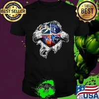 Blood insides tennessee nashville predators memphis tigers memphis grizzlies and tennessee titans logo shirt