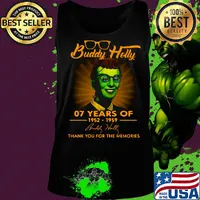 Buddy holly 07 years of 1952 1959 thank you for the memories signature s Tank top