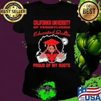 California university of pennsylvania educated queen proud of my roots s Ladies tee