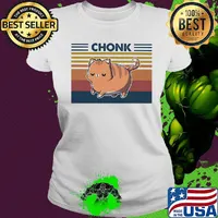 Cat chonk vintage retro s Ladies tee