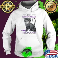 Cat i have fibromyalgia awareness i don't have the energy to pretend i like you today s Hoodie