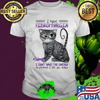 Cat i have fibromyalgia awareness i don't have the energy to pretend i like you today shirt