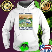 Chihuahua a woman her dog paw and her camper it's a beautiful thing vintage retro s Hoodie
