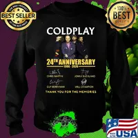 Coldplay 24th anniversary 1996-2020 thank you for the memories signature s Sweater