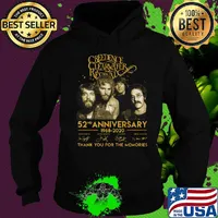 Creedence clearwater rewal 52nd anniversary 1968 2020 thank you for the memories signatures s Hoodie