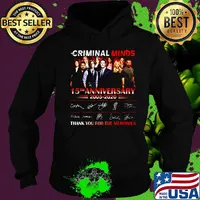 Criminal minds season 15th anniversary 2005 2020 thank you for the memories signatures s Hoodie