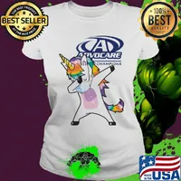 Dabbing unicorn mask advocare we build champions logo coronavirus s Ladies tee