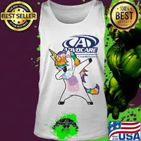 Dabbing unicorn mask advocare we build champions logo coronavirus s Tank top