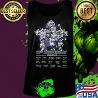 Dallas cowboys football team 60th anniversary 1960 2020 signatures s Tank top