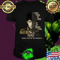 Dearly beloved we are gathered here today to get through this things called life prince 1958 2016 thank you for the memories signature shirt