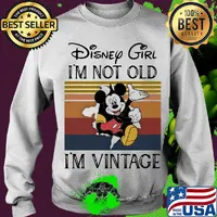 Disney girl i'm not old i'm vintage retro s Sweater