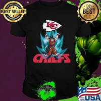 Dragon ball 7 songoku kansas city chiefs football logo shirt