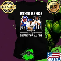 Ernie banks greatest of all time chicago cubs signature s Ladies tee
