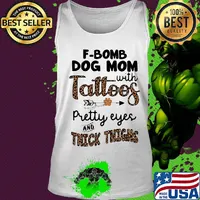 F-bomb dog mom with tattoos pretty eyes and thick thighs leopard s Tank top