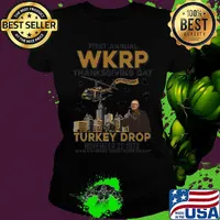 First annual wkrp thanksgiving day turkey drop november 22 1978 as god is my witness i thought turkeys could fly white s Ladies tee