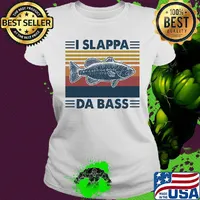 Fish I slappa da bass vintage retro s Ladies tee