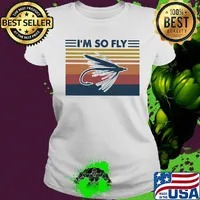 Fishing I'm so fly vintage retro s Ladies tee