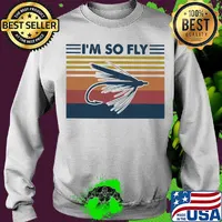 Fishing I'm so fly vintage retro s Sweater