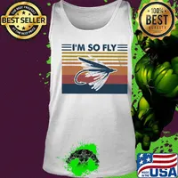 Fishing I'm so fly vintage retro s Tank top