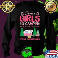Flamingo some girl go camping and drink too much it's me I'm some girls s Sweater