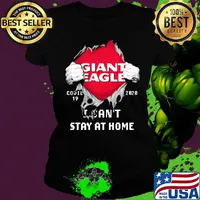 Giant eagle I can't stay at home Covid-19 2020 superman s Ladies tee