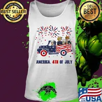 Golden girls characters driving car firework america 4th of july independence day s Tank top