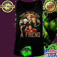 Golden girls thank you for being a friend signatures vintage retro s Tank top