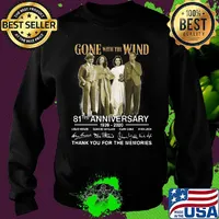 Gone with the wind 81th anniversary 1939 2020 thank you for the memories signatures s Sweater