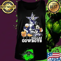 Goofy donald duck and mickey mouse dallas cowboys football s Tank top