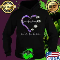 Green bay packers peace love green bay packers s Hoodie