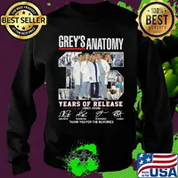 Grey's anatomy 15 years of release 2005 2020 thank you for the memories signatures s Sweater