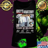 Grey's anatomy 15 years of release 2005 2020 thank you for the memories signatures s Tank top
