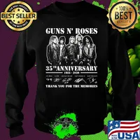 Guns n' roses band 35th anniversary 1985 2020 thank you for the memories signatures s Sweater
