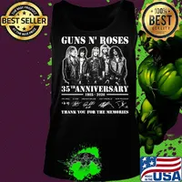 Guns n' roses band 35th anniversary 1985 2020 thank you for the memories signatures s Tank top