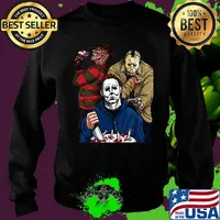 Halloween horror characters freddy krueger jason voorhees and michael myers s Sweater