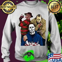 Halloween horror characters freddy krueger jason voorhees and michael myers s Sweater