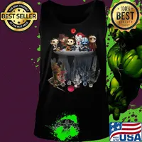 Halloween horror characters water reflection s Tank top