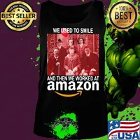 Halloween horror characters we used to smile and then we worked at amazon s Tank top
