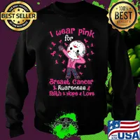 Halloween michael myers i wear pink for breast cancer awareness faith hope love s Sweater
