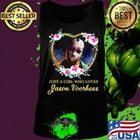 Halloween michael myers just a girl who loves jason voorhees flowers heart s Tank top
