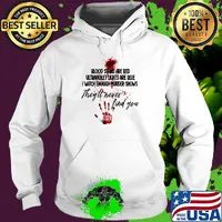 Hand print blood stains are red ultraviolet lights are blue i watch enough murder shows they'll never find you s Hoodie