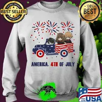 Harry potter chibi characters driving car fire america 4th of july independence day s Sweater