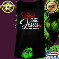 Hippie in my soul jesus in my heart s Tank top