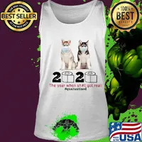 Husky Sibir mask 2020 toilet paper the year when shit got real quarantined s Tank top
