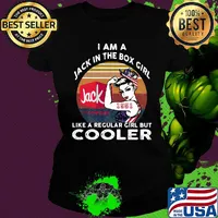 I am a jack in the box 1951 girl like a regular girl but cooler vintage retro s Ladies tee