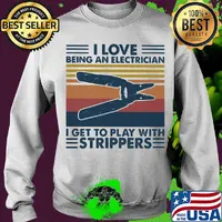 i love being an electrician i get to play with strippers vintage retro s Sweater