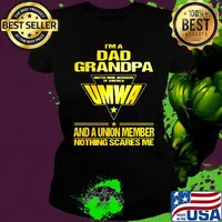 I'm a dad grandpa united mine workers of america umwa and a union member nothings scares me s Ladies tee